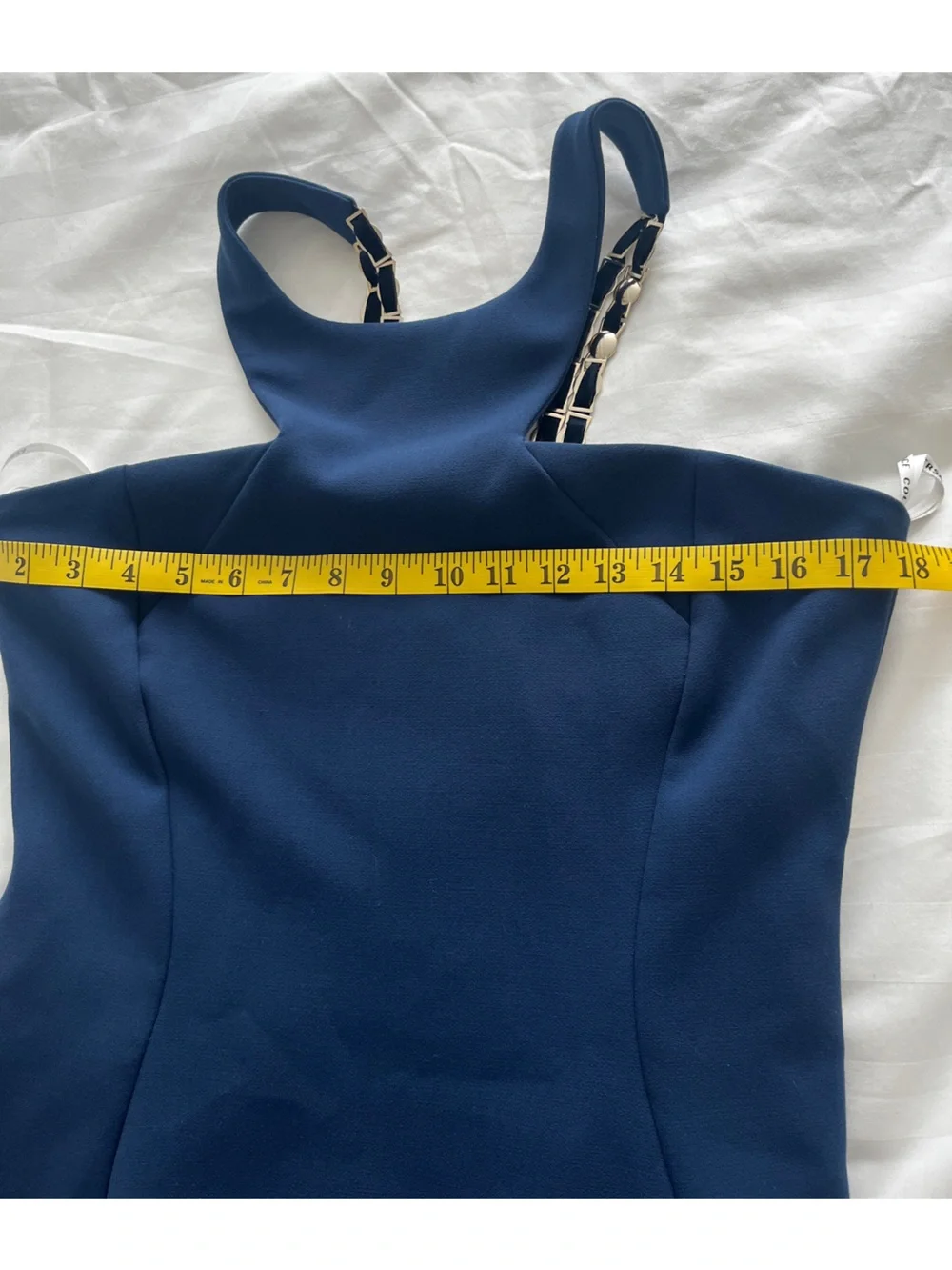 Versace collection Blue Halter Sheath Dress size 44 / size 10 - Picture 9 of 15